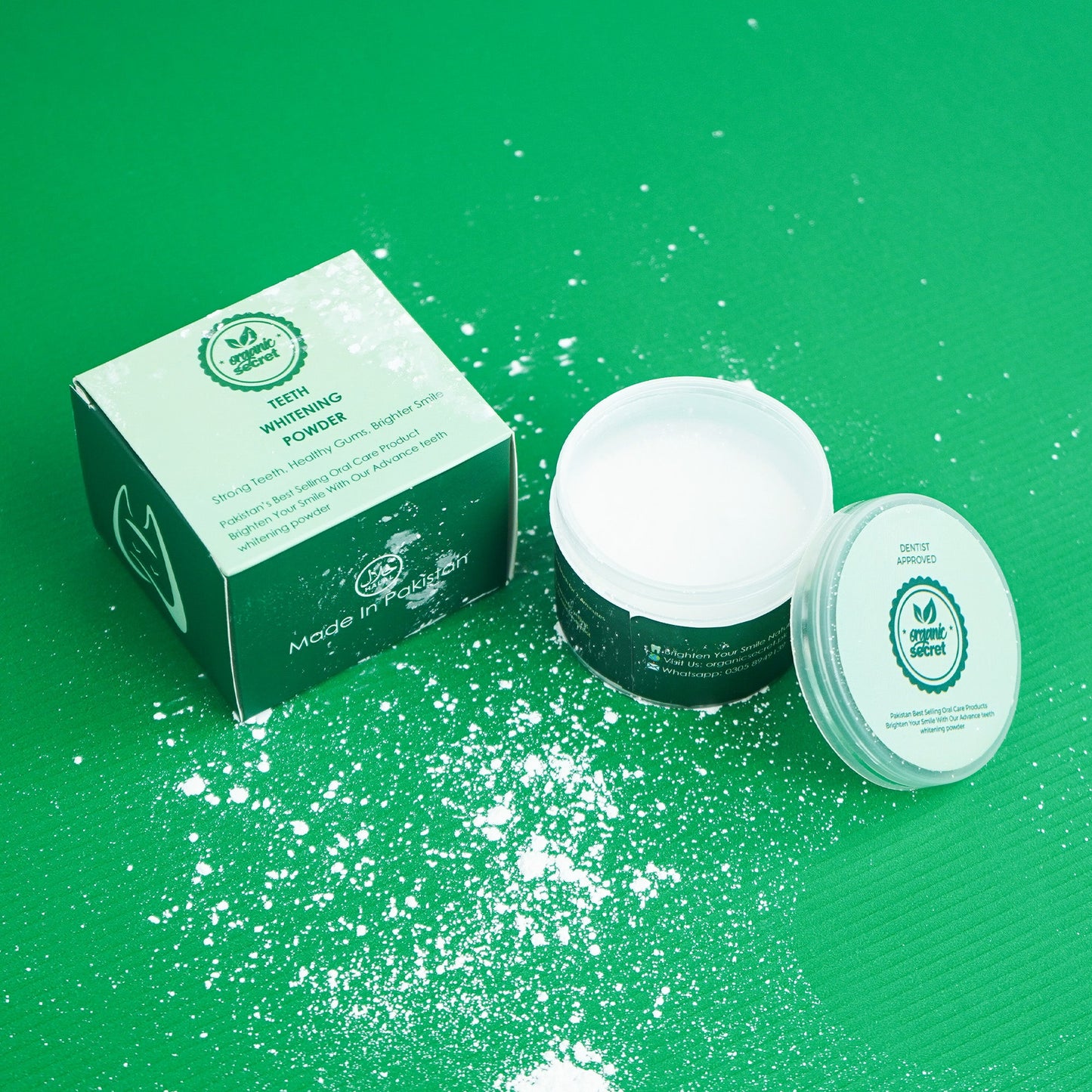 Teeth whitening powder by organic secret